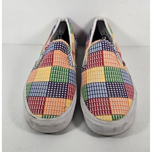 Men's Vans Classic Slip On Pride Skate Casual Sneaker Shoes Rainbow Men Size 13 - Picture 4 of 9